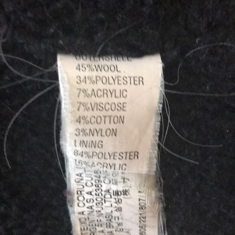 Zara Basic Zip Up Winter Jacket, Hooded. Black - image 6